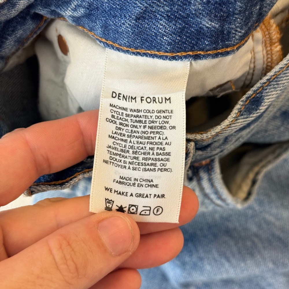 Denim Forum The 90s Classic Mid Straight Jeans Womens 27 Blue - Picture 5 of 13